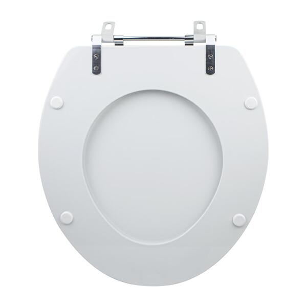 Tampa Vaso Sanitário Madeira Laqueada Oval Convencional Branco para Bacia - Celite - Imagem 5