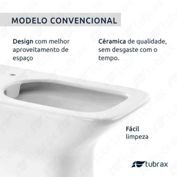 Vaso Sanitário Convencional Modelo Virentis  - Vab0030-c - Tubrax - Imagem 4