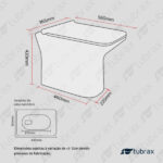 Vaso Sanitário Convencional Modelo Virentis  - Vab0030-c - Tubrax - Imagem 5