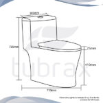 Vaso Sanitário Monobloco Acoplada Caixa Privada - Tubrax - Imagem 7
