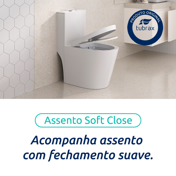 Vaso Sanitário Monobloco Completo - Caixa Acoplada Privada Acies - Tubrax - Imagem 4