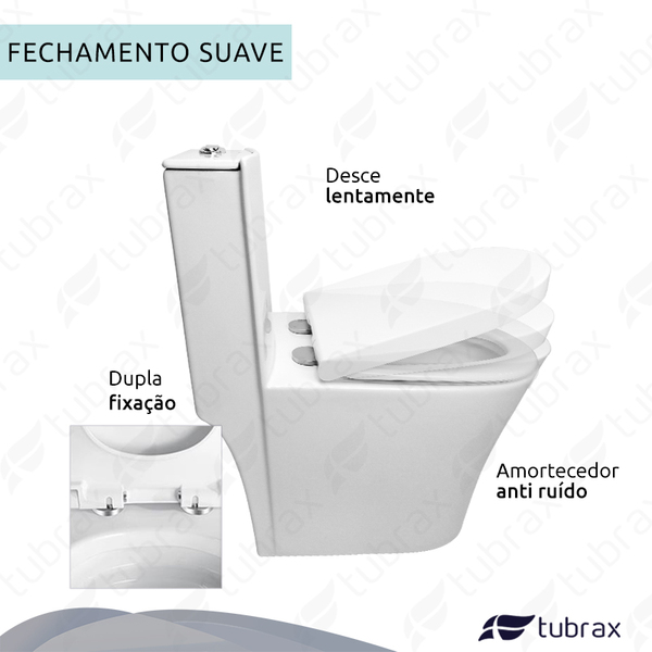 Vaso Sanitário Monobloco Completo - Caixa Acoplada Privada Acies - Tubrax - Imagem 7