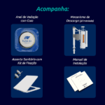 Vaso Sanitário Monobloco Completo - Caixa Acoplada Privada Diamante - Tubrax - Imagem 9