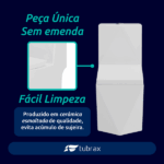 Vaso Sanitário Monobloco Completo - Caixa Acoplada Privada Diamante - Tubrax - Imagem 3