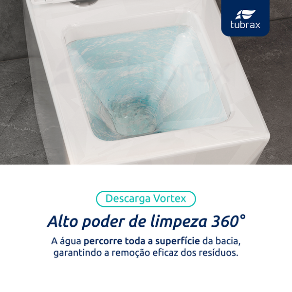 Vaso Sanitário Monobloco Completo - Caixa Acoplada Privada Diamante - Tubrax - Imagem 6