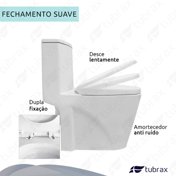 Vaso Sanitário Monobloco Completo - Caixa Acoplada Privada Nexum Vab0026 - Tubrax - Imagem 4