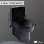 Vaso Sanitário Monobloco Completo Caixa Acoplada Privada Preto Modelo Navies - Tubrax - Imagem 2