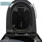 Vaso Sanitário Monobloco Completo Caixa Acoplada Privada Preto Modelo Navies - Tubrax - Imagem 5