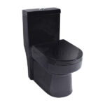 Vaso Sanitário Monobloco Completo Caixa Acoplada Privada Preto Modelo Navies - Tubrax
