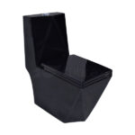 Vaso Sanitário Monobloco Completo Caixa Acoplada Privada Preto Modelo Diamante - Tubrax