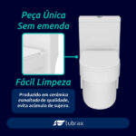 Vaso Sanitário Monobloco Produzido em Cerâmica com Acessórios - Vab0004-c - Imagem 3