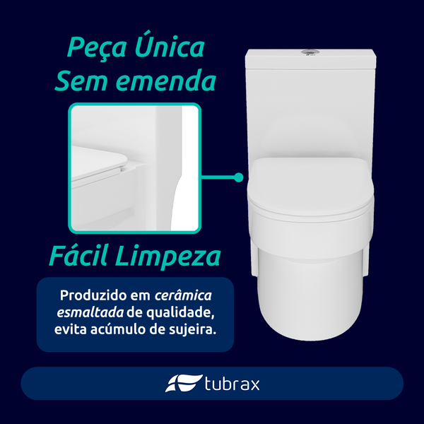 Vaso Sanitário Monobloco Produzido em Cerâmica com Acessórios - Vab0004-c - Imagem 3