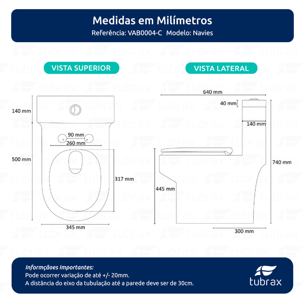 Vaso Sanitário Monobloco Produzido em Cerâmica com Acessórios - Vab0004-c - Imagem 10